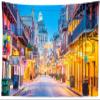 Loccor 60''x50'' New Orleans Bourbon Street Tapestry Wall Hanging Mardi Gras New Orleans Nightlife Street Pubs and Bars with Neon Lights Background for Party Birthday Decorations Adults Bedroom Decor view 2