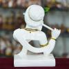 Dosti Craft Marble Handmade Flute Krishna for Home Dcor Handcrafted Showpiece for Table Dcor Temple Dcor H6 view 4
