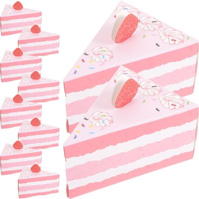 Kichvoe 10 pack Triangle Cake Shape Candy Boxes 5.50 X 4.32 X 2.75 in