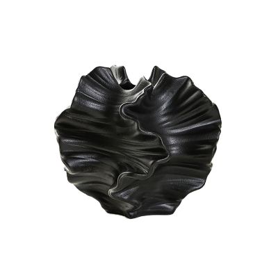 Ceramic Coral Vase Nordic Art Beige Matte Container for Flower Arrangement, Small Bud Vase for Living Room, Dinner Table Decoration for Wedding Dinner Table Party Living ( Color : Black , Size : Small