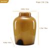 Amber Glass Vase Modern Flower Centerpiece, Hydroponic Planter, Cylindrical Spot Bottle Collectible Great Gift Crafts Desktop Decorations for Indoor Office Bookshelf, Wedding Gifts view 4