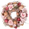 Northlight Mixed Floral Mini Artificial Spring Wreath - 10" - Pink view 1