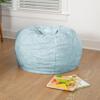 BizChair Small Teal Furry Bean Bag Chair for Kids and Teens view 1