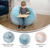 BizChair Small Teal Furry Bean Bag Chair for Kids and Teens view 4