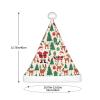 ViLLeX Christmas Hat Plush Santa Hats Classic Style Xmas Santa Hat For Adults Unisex Cute Christmas Tree Prints view 3