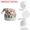 ViLLeX Christmas Hat Plush Santa Hats Classic Style Xmas Santa Hat For Adults Unisex Cute Christmas Tree Prints view 4