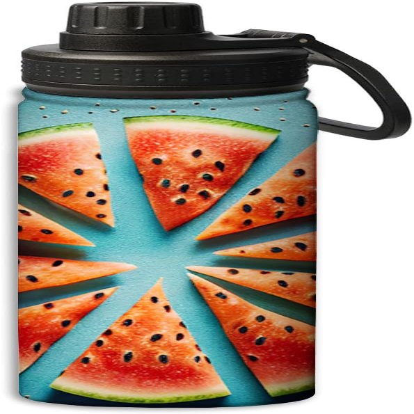 Yioniii a bunch of fresh slices of watermelon pattern 18 oz Insulated Water Bottle Leak Proof, Reusable Sports Flask For Cold Drink for Hiking Climbing Running,Red