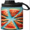 Yioniii a bunch of fresh slices of watermelon pattern 18 oz Insulated Water Bottle Leak Proof, Reusable Sports Flask For Cold Drink for Hiking Climbing Running,Red view 1
