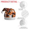 ViLLeX Christmas Hat Plush Santa Hats Classic Style Xmas Santa Hat For Adults Unisex Lots Of Cartoon Little Foxes Prints view 4