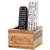 COOLEX Remote Control Holder, Acacia Wooden Tv Remote Holder, Remote Holder for Table, Remote Control Storage Organizer Caddy view 1