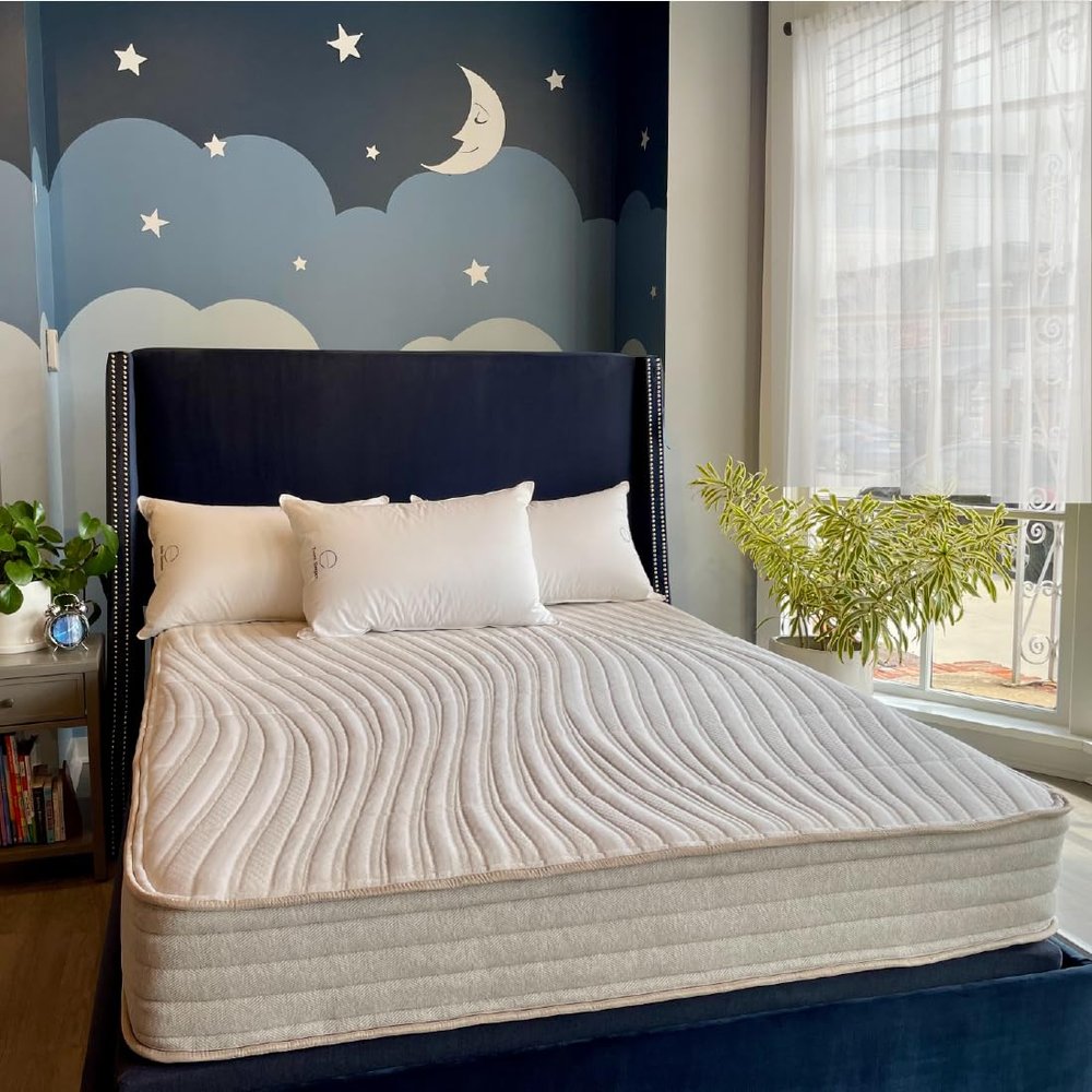 Ethical Mattress CO 10" Toxin-Free Hybrid Mattress, Made in The USA with Organic Cotton, Wool, Latex & Pocketed Coils (No Fiberglass or Polyfoams) Comfortable & Supportive Bed-in-Box - King Size