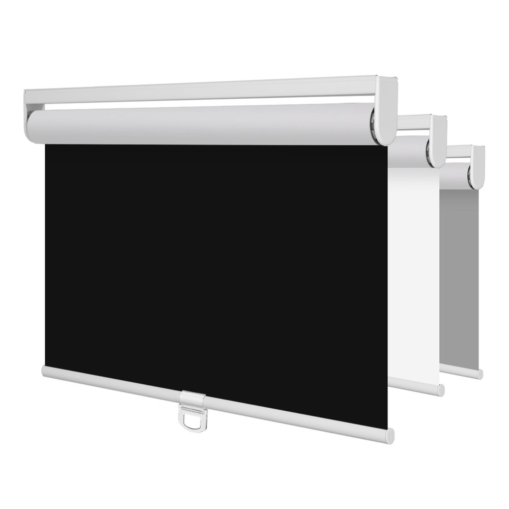 BERISSA Roller Shades for Windows Blackout Roller Blinds Cordless Shades Energy Saving UV Protection Room Darkening Shades for Home,French Door,Office,Easy to Install.Black,68.5" W x 64" H.