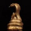 burid Pure Copper Snake Statue Chinese Feng Shui Zodiac Snake Figurine Decor Collectible Wealth Sculpture Gold Gifts Good Luck view 2