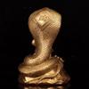 burid Pure Copper Snake Statue Chinese Feng Shui Zodiac Snake Figurine Decor Collectible Wealth Sculpture Gold Gifts Good Luck view 3