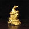 burid Pure Copper Snake Statue Chinese Feng Shui Zodiac Snake Figurine Decor Collectible Wealth Sculpture Gold Gifts Good Luck view 1