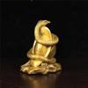 burid Pure Copper Snake Statue Chinese Feng Shui Zodiac Snake Figurine Decor Collectible Wealth Sculpture Gold Gifts Good Luck view 3