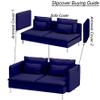 Durable Velvet Fabric Sofa Cover Compatible with IKEA SODERHAMN Couch Slipcover. Sofa Not Included. (Velvet Blue, Arm Rest) view 4