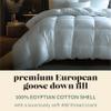ComfyDown RoyalRest Comforter, 750+ Fill Power, Luxury European Goose Down, 100% Egyptian Cotton Cover with 400 Thread Count, All-Season, Machine Washable - Made in USA (Queen 86" x 82") view 2