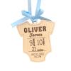 HomeLoft Basics Personalized Baby's First Christmas 2024 Ornament, Baby Bodysuit Ornament with Stats view 1