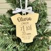 HomeLoft Basics Personalized Baby's First Christmas 2024 Ornament, Baby Bodysuit Ornament with Stats view 3