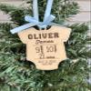 HomeLoft Basics Personalized Baby's First Christmas 2024 Ornament, Baby Bodysuit Ornament with Stats view 4