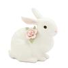 11005 Fine Porcelain Spring Easter Crouching Bunny with Pink Rose Figurine, 4-1/2" H view 1