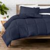 Bare Home Comforter Set - Oversized Queen Size - Ultra-Soft - Goose Down Alternative - Premium 1800 Series - All Season Warmth (Oversized Queen, Midnight Blue) view 1