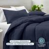Bare Home Comforter Set - Oversized Queen Size - Ultra-Soft - Goose Down Alternative - Premium 1800 Series - All Season Warmth (Oversized Queen, Midnight Blue) view 2