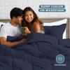 Bare Home Comforter Set - Oversized Queen Size - Ultra-Soft - Goose Down Alternative - Premium 1800 Series - All Season Warmth (Oversized Queen, Midnight Blue) view 3