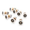 SBTRKT 4pcs/Set Glass Door Sliding Casters, 19mm-27mm Nylon Roller, Brass Bearing, Shower Room Roller Accessories (Color : Diameter 27MM) view 2