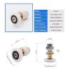 SBTRKT 4pcs/Set Glass Door Sliding Casters, 19mm-27mm Nylon Roller, Brass Bearing, Shower Room Roller Accessories (Color : Diameter 27MM) view 4