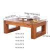 SJIOUEOT Coffee Table, Japanese-Style Solid Wood Low Tea TableMultifunction Study Tablefor Living Room Bay Window Sitting Dining Table (Size : 50x40x25CM) view 3
