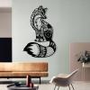 Metal Fox Wall Art, Mandala Fox Metal Wall Art, Fox Wall Decor, Metal Wild Animals Wall Decor, Fox Wall Hanging, Farmhouse Decor, Metal Wall Art, Home Living Room Decor, Wildlife Lover Gift (30"x19" | 76x48cm, Black) view 3