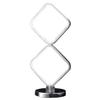 Benjara 22 Inch Table Lamp, Square LED Light, Modern Accent Metal Base, Chrome and Silver view 1