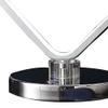 Benjara 22 Inch Table Lamp, Square LED Light, Modern Accent Metal Base, Chrome and Silver view 4