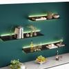 Floating Wall Shelves with LED Lights, Floating Wall Display Shelves, Lighted Display Stand for Entrance Bar Countertop Living Room Bathroom,60x20x6CM view 3