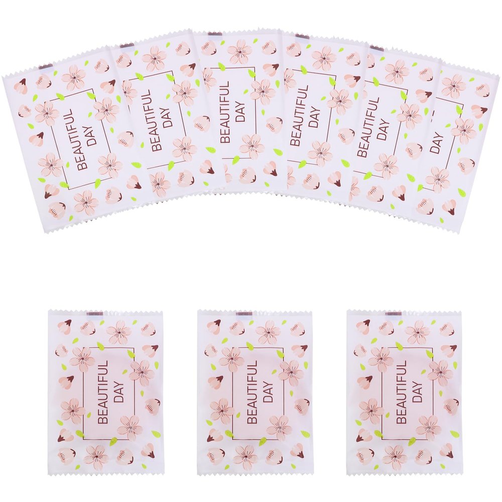 PPhtony Cookie Bags 100Pcs 2.73.9In Bakery Snack Chocolate Dessert Candy Decorating Pastry Bags Cellophane Treat Bags for Party Birthday Halloween Christmas Gift Packaging (Cherry Blossom)