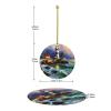 Christmas Ornaments,Ceramic Christmas Tree Hanging Ornaments,Ceramic Pendants for Home & Shop Decoration Lighthouse Diamond Painting view 2