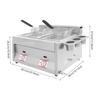 Commercial Deep Fryer with Basket, 2 Basket 403 Stainless Steel Countertop Deep Fryer, Double Steel Plate With Temperature Limiter,Double Tank Gas Fryer Heating Quickly And Evenly For Home Kitchens view 3