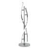 Benjara Jam 29 Inch Table Lamp, LED Light, Round, Accent Metal Base, Chrome and Silver view 1