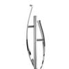 Benjara Jam 29 Inch Table Lamp, LED Light, Round, Accent Metal Base, Chrome and Silver view 3