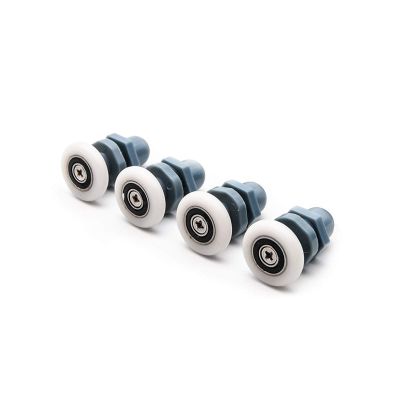 SBTRKT 4pcs/Lot ABS Plastic Rollers with Alloy Bearings, Diameter 23-27mm, Replacement for Glass Doors in Bathrooms, Home Decoration Accessories. (Color : Diameter 27MM)