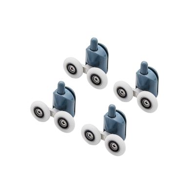 SBTRKT 4pcs/Set Shower Room Sliding Casters, 23mm/25mm Double Pop-up Rollers, Sliding Door Rollers, Glass Doors, Cabinet Door Accessories (Color : 4PCS DOWN-23MM)