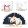 Polar Bear Print Christmas Tree Skirts with Tassel Soft Christmas Tree Mat Xmas Tree Skirt Ornaments Traditional Christmas Tree Carpet Soft for Holiday Party Xmas Decorations 36" view 4