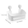 Alipis Shower Shelf Suction Suction Cup Rack for Kitchen Storage Holder Abs Material Multi-height Cosmetics Organizer view 4