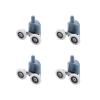 SBTRKT 4pcs/Set ABS Chrome-Plated Zinc Alloy Double Pop-up Casters, Shower Glass Door Rollers, Bearing Rollers Spare Parts, Cabinet Door Hardware (Color : BEIGE-25MM) view 1