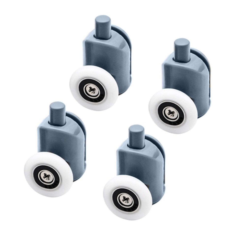 SBTRKT 4pcs/Set Shower Room Sliding Casters, 23mm/25mm Double Pop-up Rollers, Sliding Door Rollers, Brass and Zinc Alloy Fittings (Color : 4PCS DOWN-25MM)