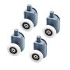 SBTRKT 4pcs/Set Shower Room Sliding Casters, 23mm/25mm Double Pop-up Rollers, Sliding Door Rollers, Brass and Zinc Alloy Fittings (Color : 4PCS DOWN-25MM) view 1