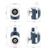 SBTRKT 4pcs/Set Shower Room Sliding Casters, 23mm/25mm Double Pop-up Rollers, Sliding Door Rollers, Brass and Zinc Alloy Fittings (Color : 4PCS DOWN-25MM) view 3