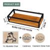 Floating Shelves Hanging Plant Wine Bottle Shelf for Wall, Ceiling Shelving Metal Flower Stand with Metal Chains Suspended Wine Glass Rack Wall Mounted Display Storage Holder ( Size : 140x25x15cm ) view 2